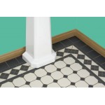 White Octagon with Black dot - Victorian Floor Tiles